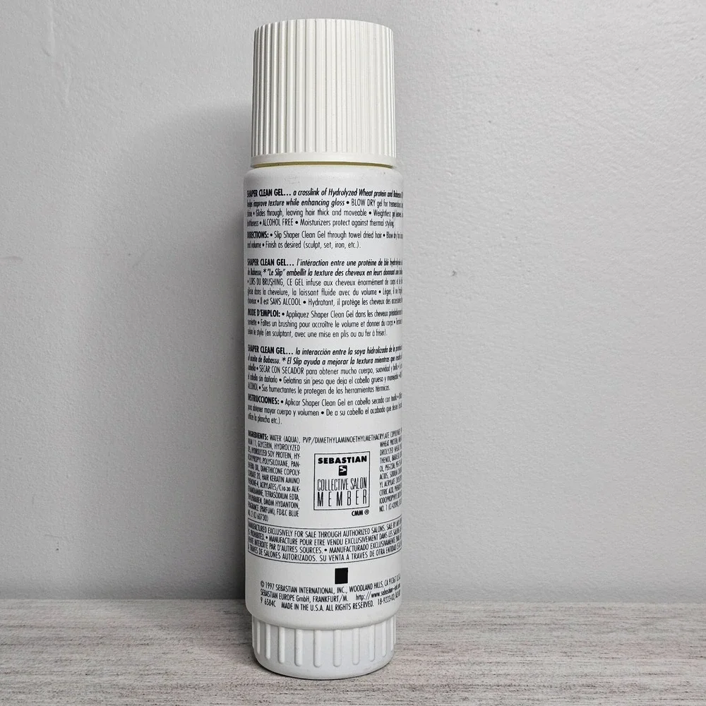SEBASTIAN Shaper Slip Line Clean Gel Body & Volume 10.2 Oz Original Formula, NEW